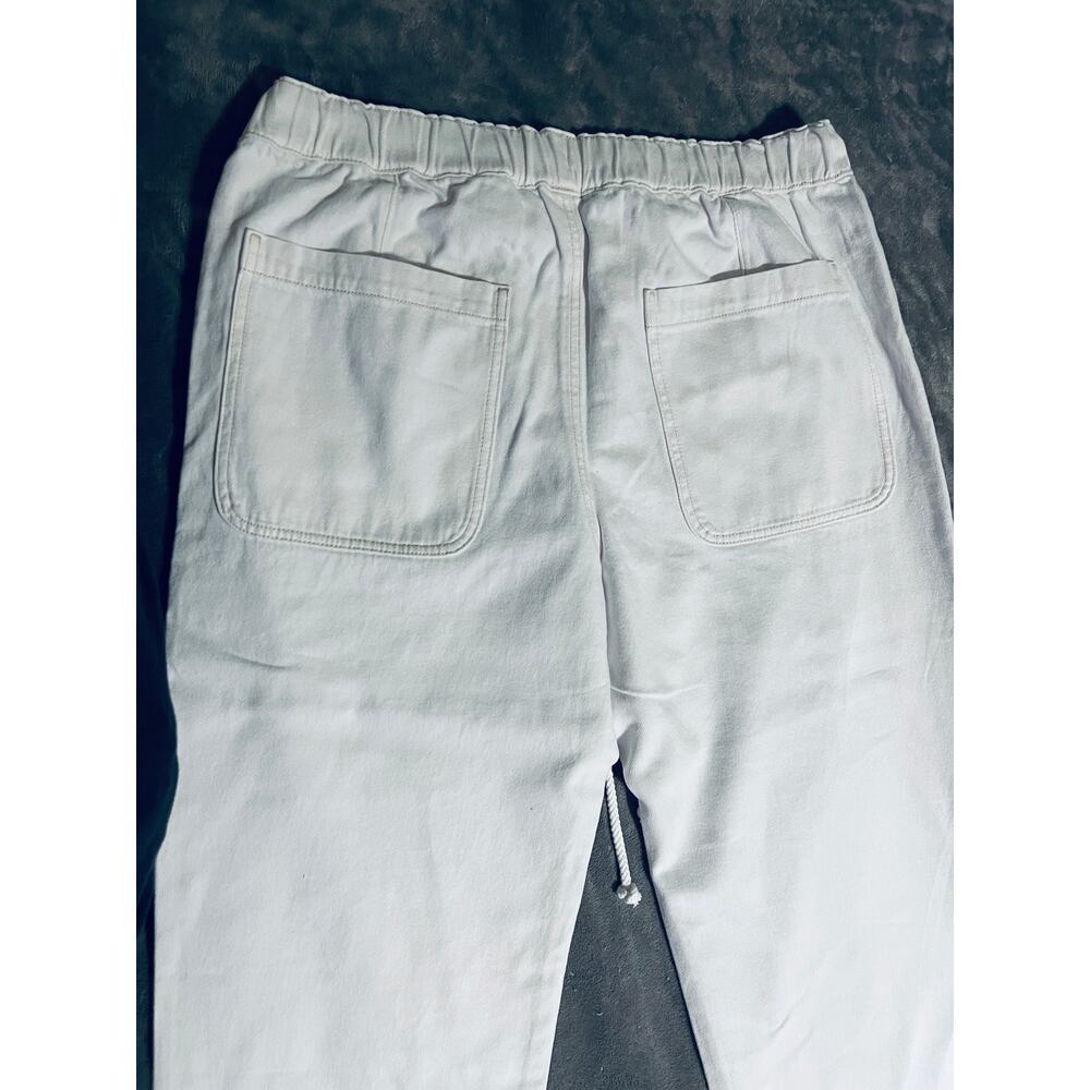 NWT J.Crew Drawstring Pants Size 32 Soft White Causal Comfortable 100% Cotton - Picture 8 of 12